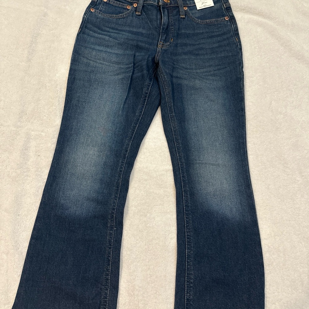 J.Crew 9” Billie Demi Boot Crop Blue Denim Jeans